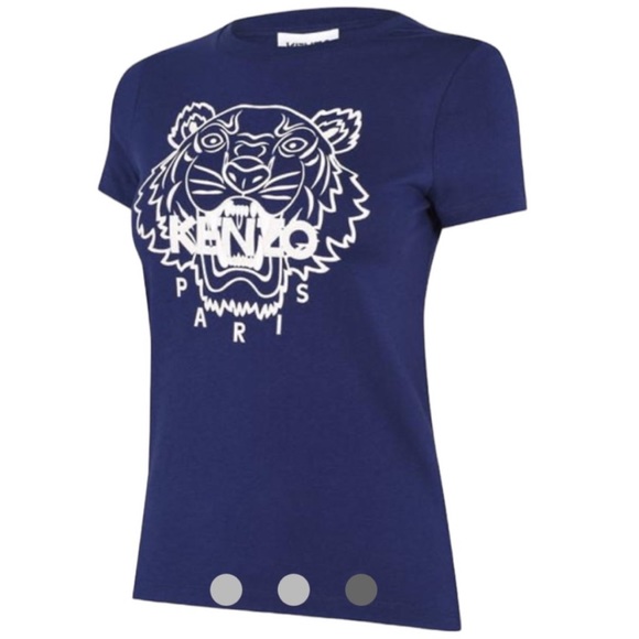 Navy Blue Kenzo Graphic Tee Shirt (S) - Picture 3 of 9